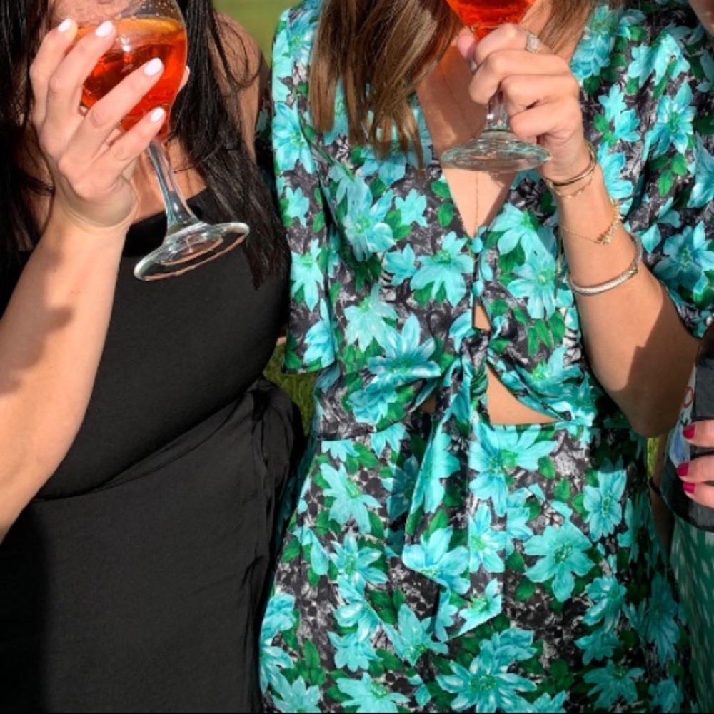 Zara Flowered Matching Skirt & Top Set